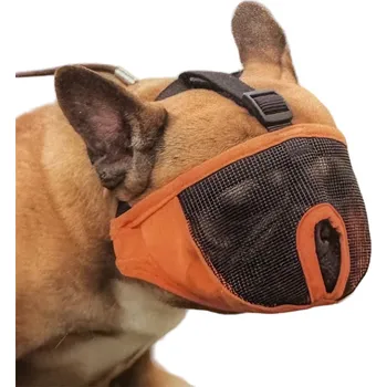 Péče o psí chrup Náhubek pro krátkonosá plemena (oranžová) - různé velikosti Velikost: XL