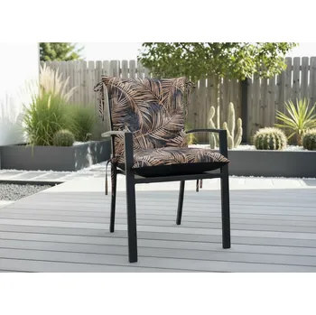 Podsedák Zahradní prošívaný podsedák na židli s opěrkou OSCAR vzor 138 50x50x50 cm Mybesthome