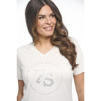 Dámské tričko Zoso triko s kamínkovou aplikací Dora smetanové Velikost: S