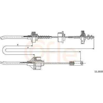 Spojkové lanko Tažné lanko, ovládání spojky COFLE 11.3035