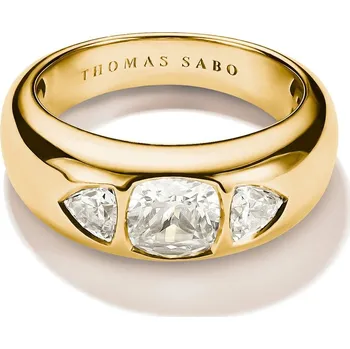 Prsten Thomas Sabo TR2525-414-14-56 prstýnek with faceted white zirconia stones Gold-plated