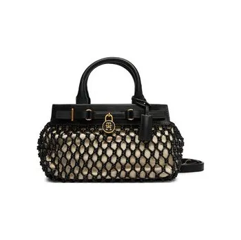 Kabelka Kabelka Tommy Hilfiger American Icon Mini Tote Macrame AW0AW18542 Černá OS