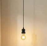 Lindby závěsné světlo Hattie, objímka E27, černá, Ø 5 cm - Stříška – průměr 10 cm, výška 2,5 cm 1 x 15 W LED