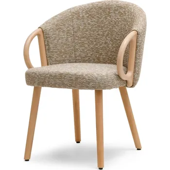 Jídelní židle Čalouněná židle CLAUDINE - béžová / dub