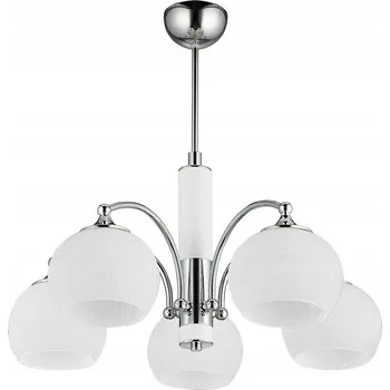 Lustr závěsný bílý chrom LARGO 5-ramenný 1132 J