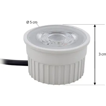 Lampička Prios vestavný stropní spot Fibur s LED modulem, béžový, sada 10 ks béžová 1 x 4,9 W LED - Doprava zdarma