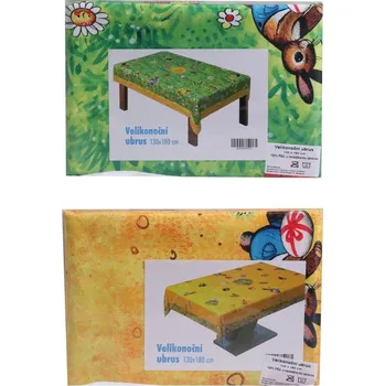 Velikonoční dekorace Ubrus velikonoční OVO mix žlutý/zelený 130x180cm