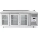 Třídveřový chladicí stůl, prosklený, s postranními skříňkami, Arktic, 420L, 230V/400W, 1795x700x(H)850mm | 233436