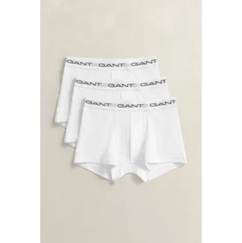 Boxerky SPODNÍ PRÁDLO GANT TRUNK 3-PACK WHITE