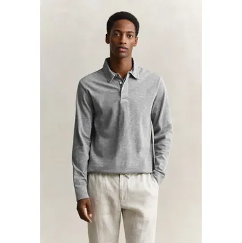 Pánské oblečení POLOKOŠILE GANT WASHED SLUB HEAVY RUGGER CERAMIC GREY