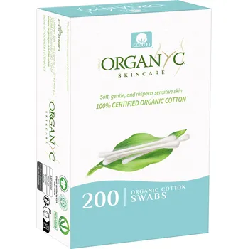 Vatová tyčinka Organyc Vatové tyčinky do uší BIO bavlna 200 ks