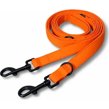 Vodítko pro psa Přepínací vodítko Active - Neon oranžová Šířka: 2 cm, Délka: 3 m, Karabina: 81 mm - černá - střední pes