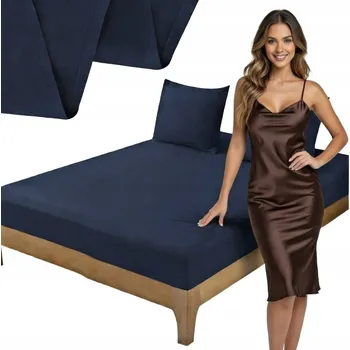 Prostěradlo Prostěradlo 160x210 Bavlněné Bez Gumy Granátové Bavlna Saténová