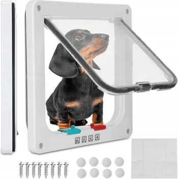 Obraz KYVNÉ DVEŘE PRO KOČKY PSA OBOUSTRANNÉ S KLAPKOU 4 REŽIMY XL ŠABLONA