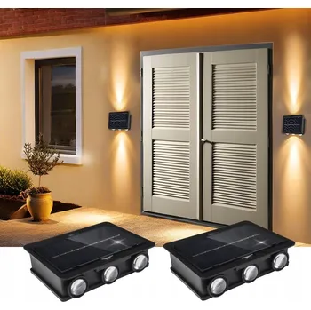 Venkovní osvětlení Solární LED Světla na Fasádu Venkovní IP65 Soumrakový Senzor 2 kusy