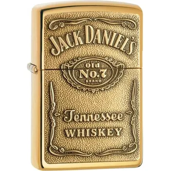 Zapalovač zapalovač Zippo Jack Daniels Label Brass Emblem