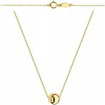 Náhrdelník ZLATÝ NÁHRDELNÍK 585 S KULIČKOU, EFEKTNÍ A JEMNÝ ŘETÍZEK, VELMI LEHKÝ
