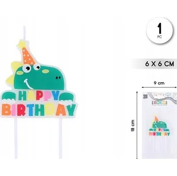 Dortová svíčka Narozeninová svíčka dinosaurus - dekorace na dort