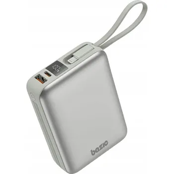 Powerbanka Powerbank 4v1 Bazic Fusion Mini 20000mAh s USB-C/Lightning kabelem, šedý