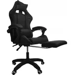 Herní židle s podnožkou a masáží KG104 černá