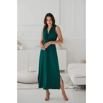 Těhotenská móda Těhotenské maxi šaty Loop Maxi Dress Bottle Green
