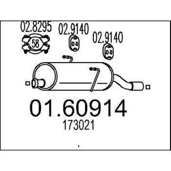Tlumič výfuku Zadní tlumič výfuku MTS 01.60914