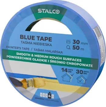 Lepicí páska Páska lepící, maskovací, 30 mm x 50 m, modrá, STALCO