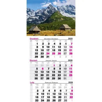 Kalendář Kalendář 2026 trojdílný Tatry