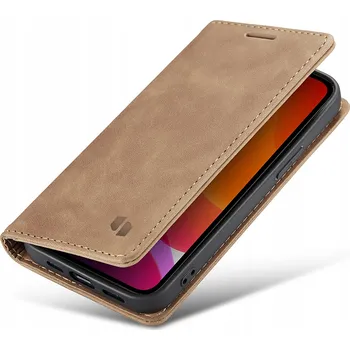 Pouzdro na mobilní telefon Flipové pouzdro Spacecase pro Apple iPhone 12 Pro, hnědé