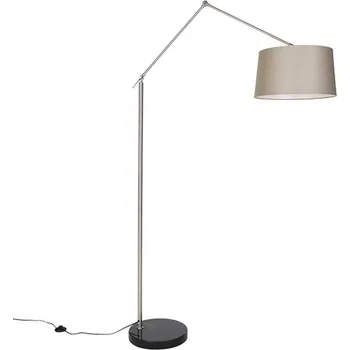 Stojací lampa Moderní stojací lampa ocelová se stínidlem v barvě taupe 45 cm -