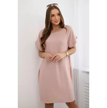Dámské šaty Šaty s kapsami tmavě pudrově růžová UNI