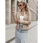 Dámská kožená bunda SKINVEX Dstreet TY4629 Barva: Béžová, Velikost: XXL