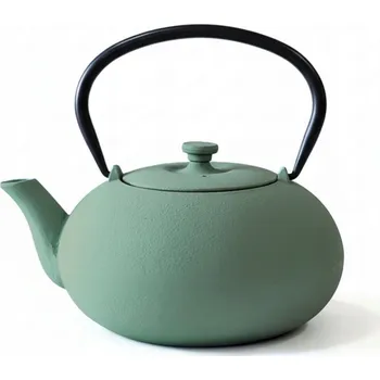 Konvice na čaj KONVICE LITINOVÁ ČAJNÍK S LOUHOVAČEM NOMI V JAPONSKÉM STYLU 800 ML ZELENÁ