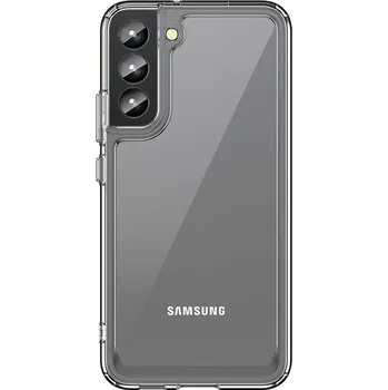 Pouzdro na mobilní telefon Hurtel Pouzdro Outer Space Case pro Samsung Galaxy S22 + (S22 Plus) s pevným krytem a gelovým rámečkem, průhledné