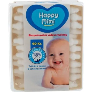 Drogerie Happy Mimi dětské vatové tyčinky 60 ks