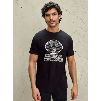 Sinsay - Bavlněná košilka s potiskem - černá - 254HL-99X - 254HL-99X-2XL