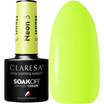 Lak na nehty Claresa Hybridní lak na nehty NEON 3 žluto-zelený neonový kanárkový