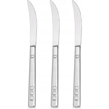 Příbor NOŽE OCELOVÉ NOŽE K OBĚDU SADA PŘÍBORŮ 3 KS