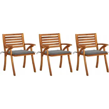 Zahradní židle VidaXL dřevěná šedá