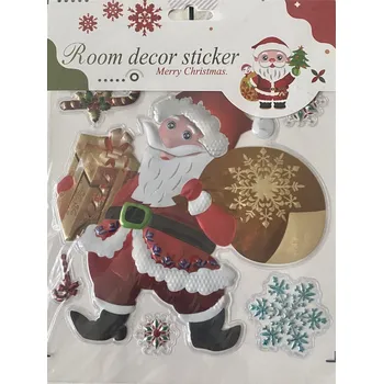 Vánoce Vánoční samolepky na okno - Santa (16 x 22 cm)