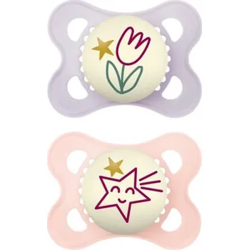 MAM DUDLÍK ORIGINAL NIGHT 0+m, dbl box fialový/růžový