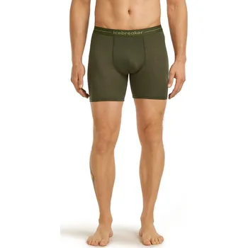 Pánské merino boxerky ICEBREAKER Mens Anatomica Long Boxers, Dark Loden velikost: XL