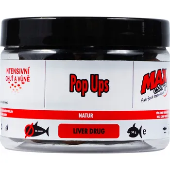 Boilies Plovoucí boilies Pop Up Max Carp Liver Drug 16 mm