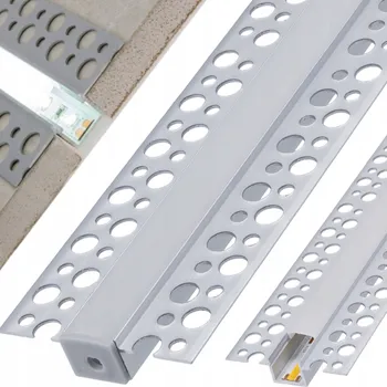 LED páska BERGE LED hliníkový profil zapuštěný 2m - sada -33-A-M-2M