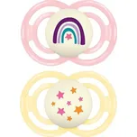 MAM Dudlík Perfect Night box 16+m růžový/žlutý 2ks