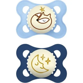 MAM DUDLÍK ORIGINAL NIGHT 0+m, dbl box sv. modrý/tm. modrý