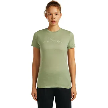 Dámské tričko Dámské merino triko s krátkým rukávem ICEBREAKER Wmns Mer 150 Tech Lite SS Tee Sparkling Sta, Lichen velikost: S