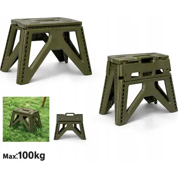 Stolička TABURET SKLÁDACÍ STOLIČKA PROTISKLUZOVÁ ŽIDLE PLOŠINA SCHŮDEK 100KG 39 CM