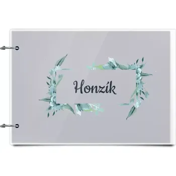 Fotokniha Plexi album se sponami Zelené lístečky se jménem