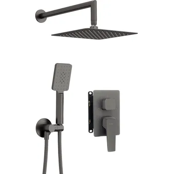Sprchový set Deante Blur sprchová sada pod omítku s dešťovou sprchou grafitová BXYZDQLM
